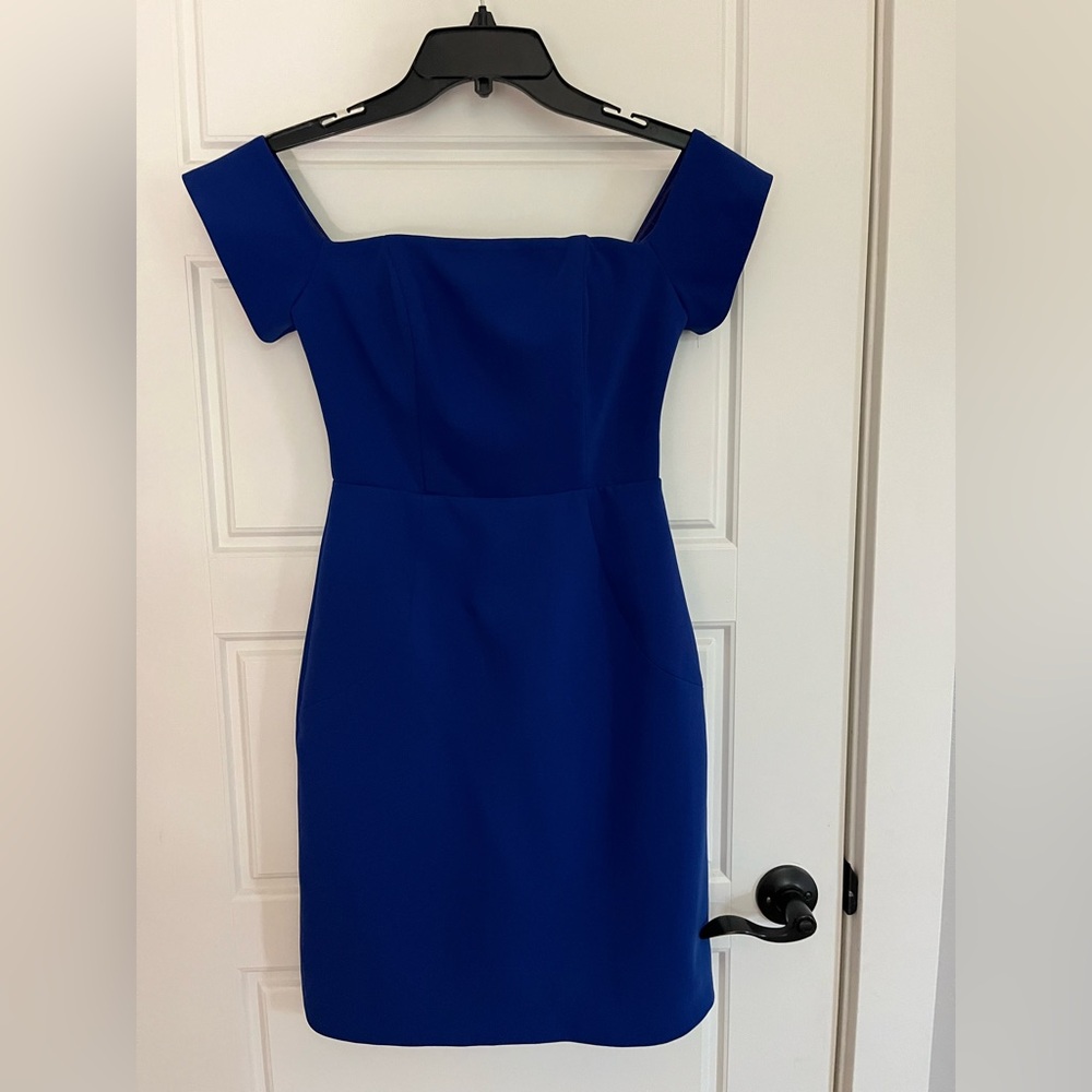 BB Dakota RSVP Blue Off-Shoulder Dress